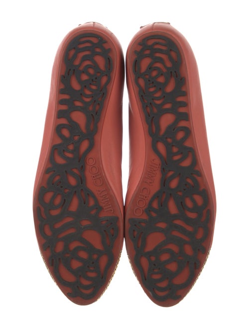 Jimmy Choo Leather Colorblock Pattern Ballet Flats