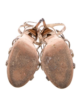 Jimmy Choo Snakeskin Animal Print Sandals