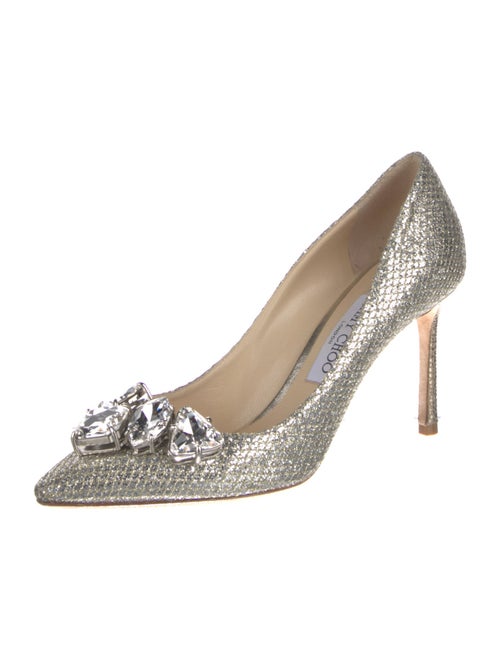 Jimmy Choo Glitter Crystal Embellishments Pumps
