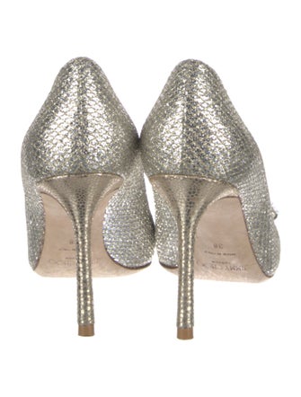 Jimmy Choo Glitter Crystal Embellishments Pumps