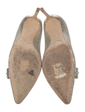 Jimmy Choo Glitter Crystal Embellishments Pumps