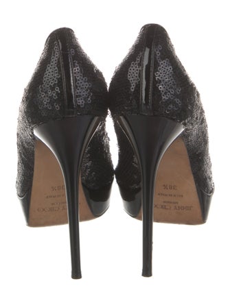 Jimmy Choo Patent Leather Sequin Embellishments Pumps