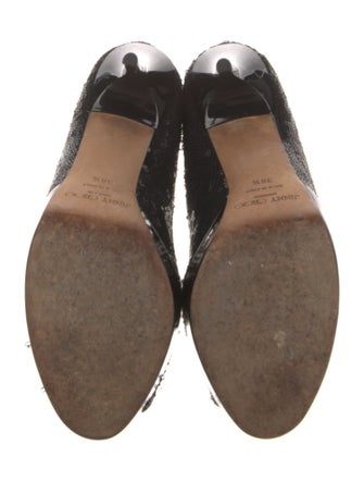 Jimmy Choo Patent Leather Sequin Embellishments Pumps