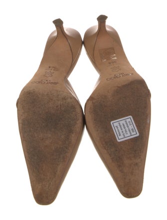 Jimmy Choo Leather Cutout Accent Mules