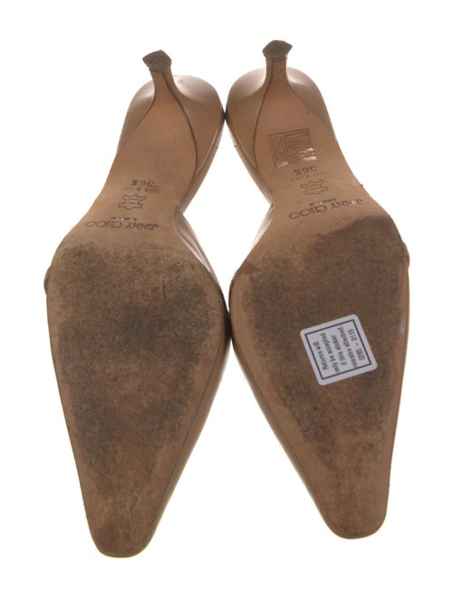 Jimmy Choo Leather Cutout Accent Mules