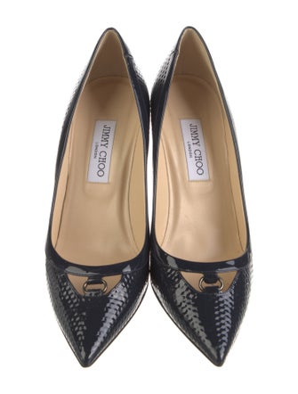 Jimmy Choo Patent Leather Animal Print Pumps