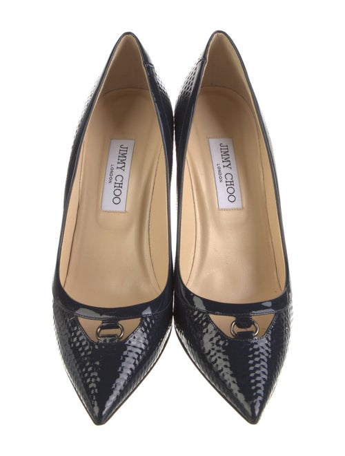Jimmy Choo Patent Leather Animal Print Pumps