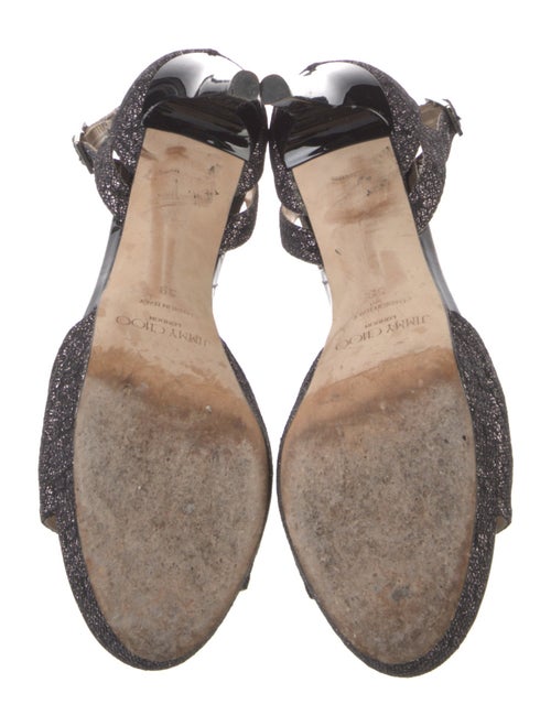 Jimmy Choo Glitter T-Strap Sandals