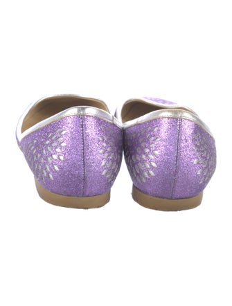 Jimmy Choo Glitter Animal Print Ballet Flats