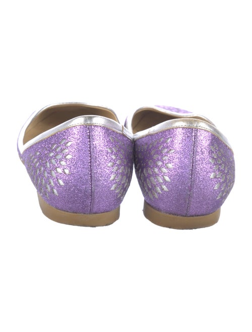 Jimmy Choo Glitter Animal Print Ballet Flats