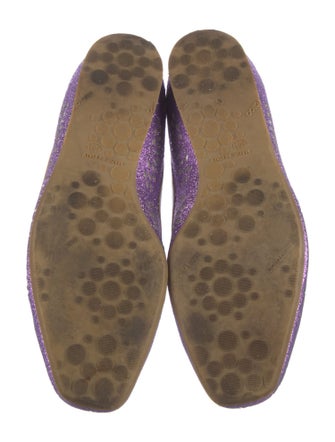 Jimmy Choo Glitter Animal Print Ballet Flats
