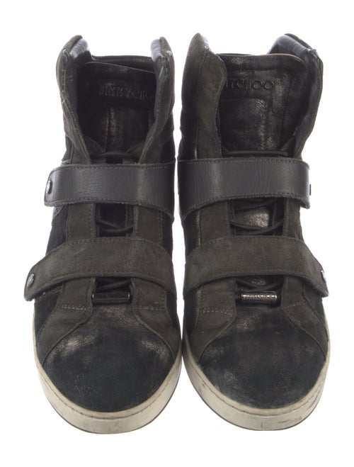 Jimmy Choo Suede Wedge Sneakers