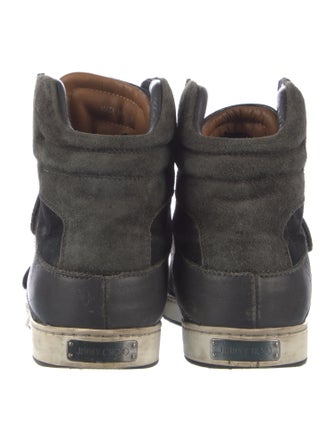 Jimmy Choo Suede Wedge Sneakers