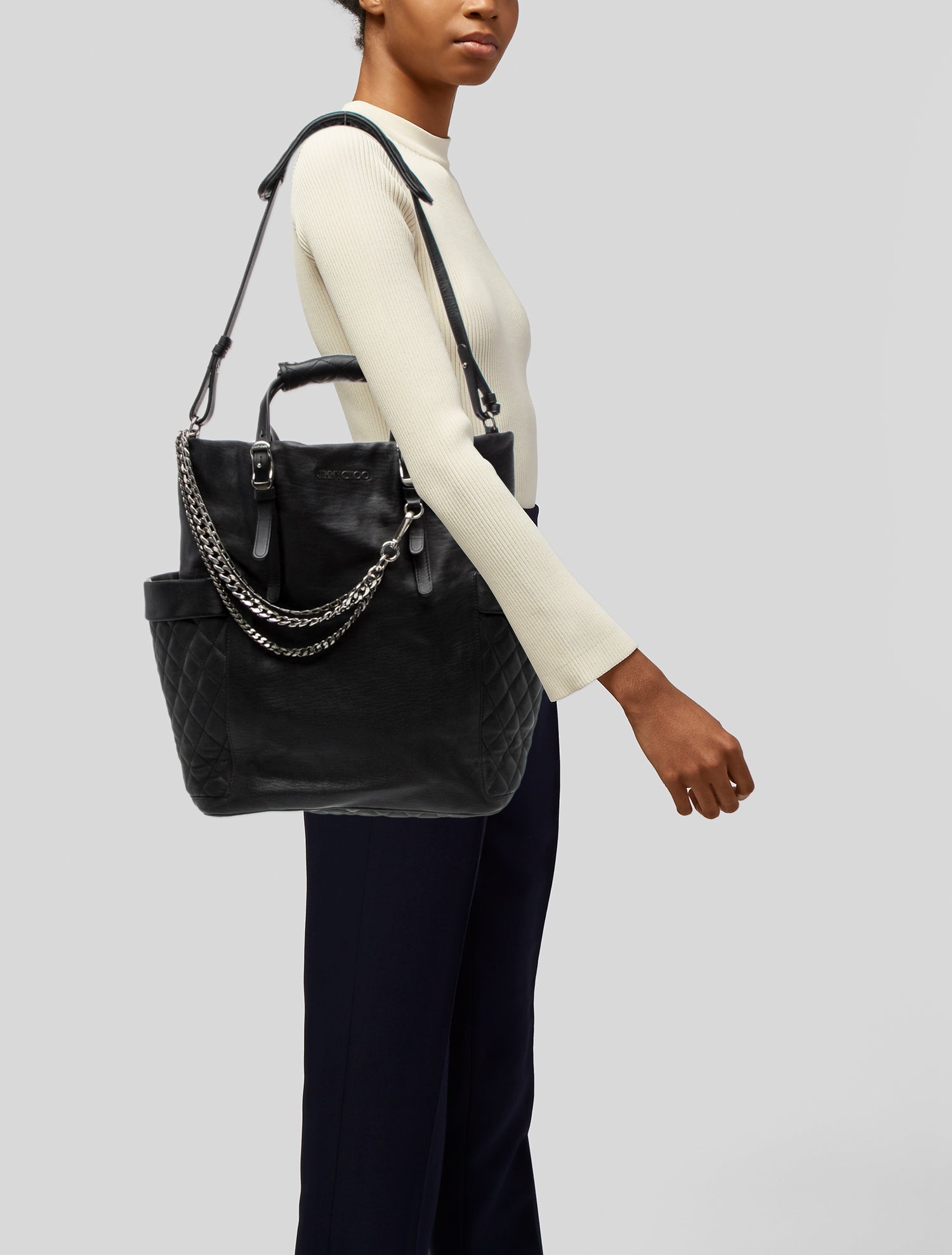 Jimmy Choo Quilted Shoulder Bag