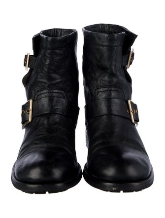Jimmy Choo Leather Moto Boots