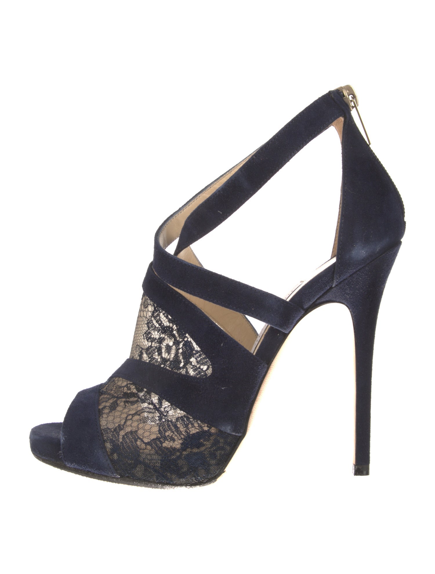 Jimmy Choo Suede Floral Print Sandals