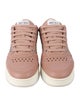 Jimmy Choo Leather Glitter Accents Sneakers
