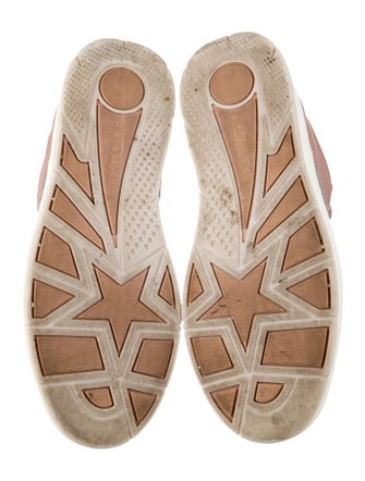 Jimmy Choo Leather Glitter Accents Sneakers