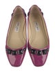 Jimmy Choo Patent Leather Studded Accents Ballet Flats