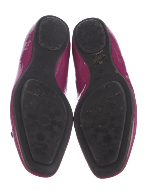 Jimmy Choo Patent Leather Studded Accents Ballet Flats
