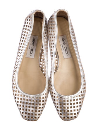 Jimmy Choo Leather Patterned Flats