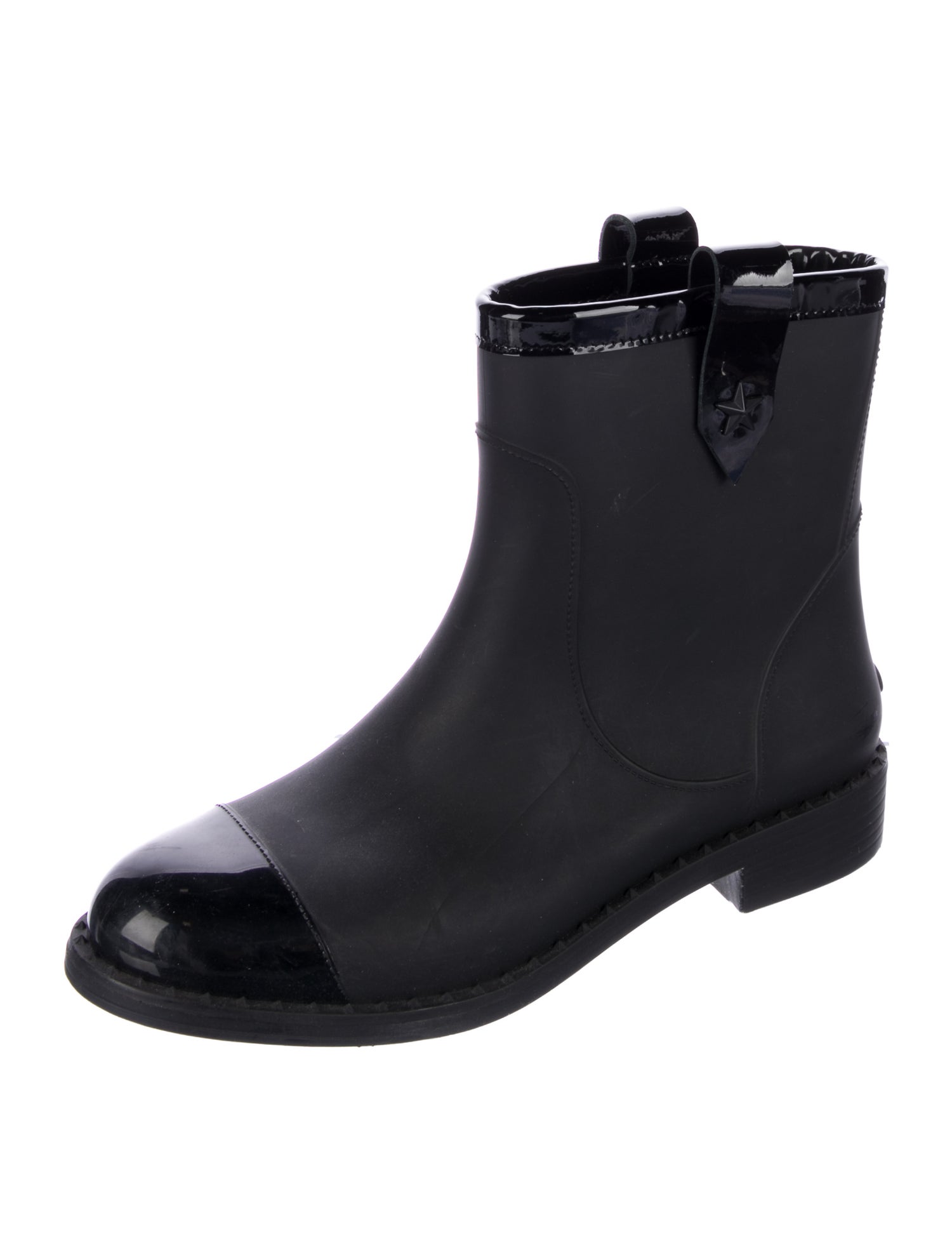 Jimmy Choo Rubber Studded Accents Rain Boots