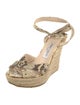 Jimmy Choo Leather Animal Print Espadrilles