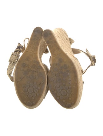 Jimmy Choo Leather Animal Print Espadrilles