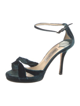 Jimmy Choo Velvet Sandals