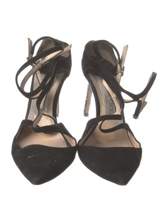 Jimmy Choo Suede T-Strap Pumps