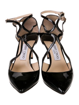Jimmy Choo Patent Leather T-Strap Pumps