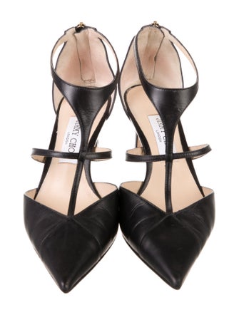 Jimmy Choo Leather T-Strap Pumps