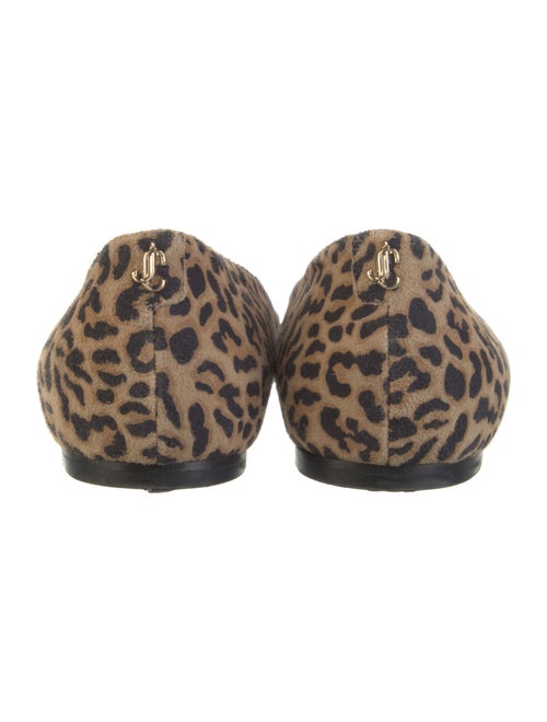 Jimmy Choo Suede Animal Print Flats