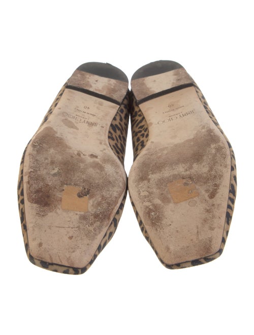 Jimmy Choo Suede Animal Print Flats