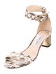 Jimmy Choo Snakeskin Animal Print Sandals