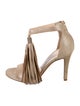 Jimmy Choo Suede Tassel Accents T-Strap Sandals