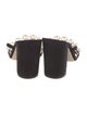 Jimmy Choo Faux Pearl Accents Suede Slides