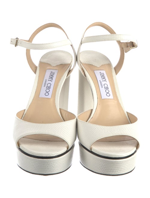 Jimmy Choo Embossed Leather Sandals