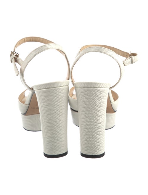 Jimmy Choo Embossed Leather Sandals