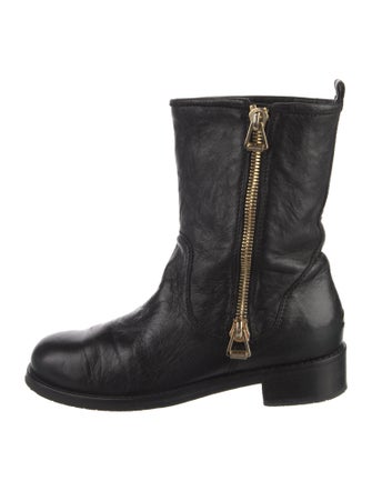 Jimmy Choo Leather Combat Boots