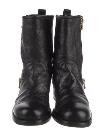 Jimmy Choo Leather Combat Boots