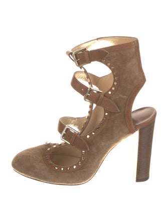 Jimmy Choo Suede Studded Accents Pumps