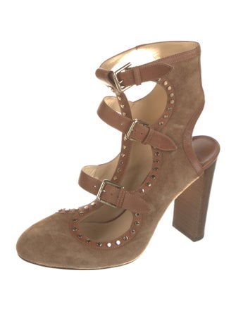 Jimmy Choo Suede Studded Accents Pumps