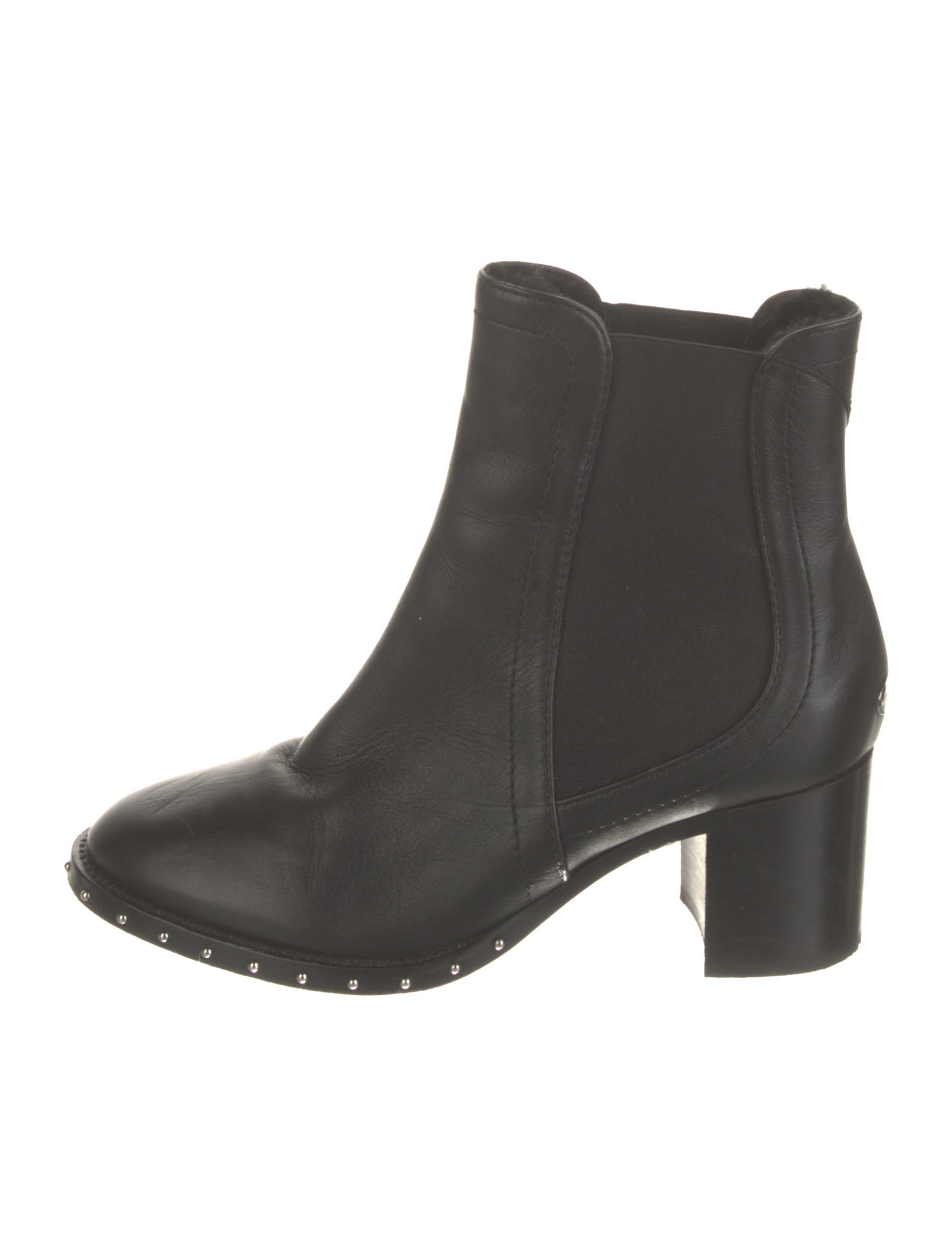 Jimmy Choo Leather Studded Accents Chelsea Boots