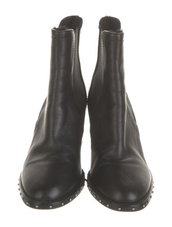 Jimmy Choo Leather Studded Accents Chelsea Boots