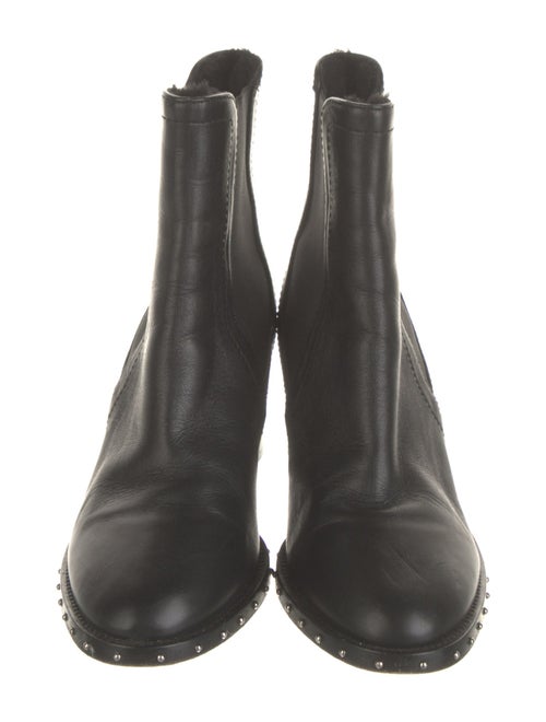 Jimmy Choo Leather Studded Accents Chelsea Boots