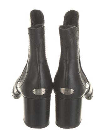 Jimmy Choo Leather Studded Accents Chelsea Boots