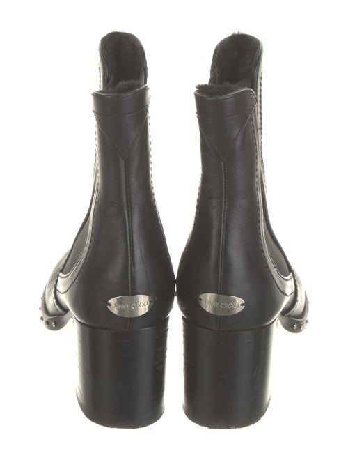 Jimmy Choo Leather Studded Accents Chelsea Boots
