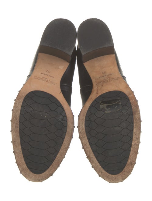 Jimmy Choo Leather Studded Accents Chelsea Boots
