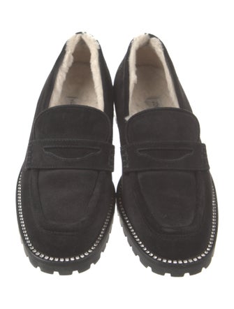 Jimmy Choo Suede Crystal Embellishments Loafers